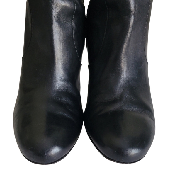 ISABELLE Fiore Black Leather Boots high heel hand tooled - Picture 8 of 15